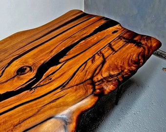 Custom epoxy river table, wooden coffee table, unique handmade furniture, fathers day gift, rustic live edge table