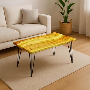 Walnut wood table, rustic coffee table, live edge furniture, wabi sabi tea table, Japanese low table, boho decor, rustic home style