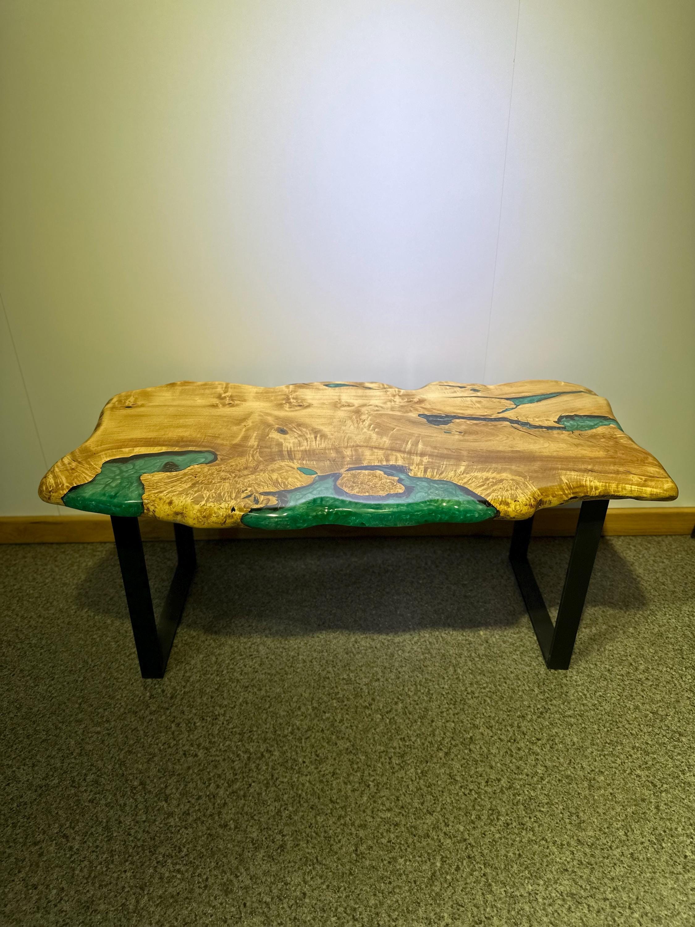 Rustic Maple Tables Authentic Rustic Maple Table, Live Edge Coffee Table, Compact Accent ...