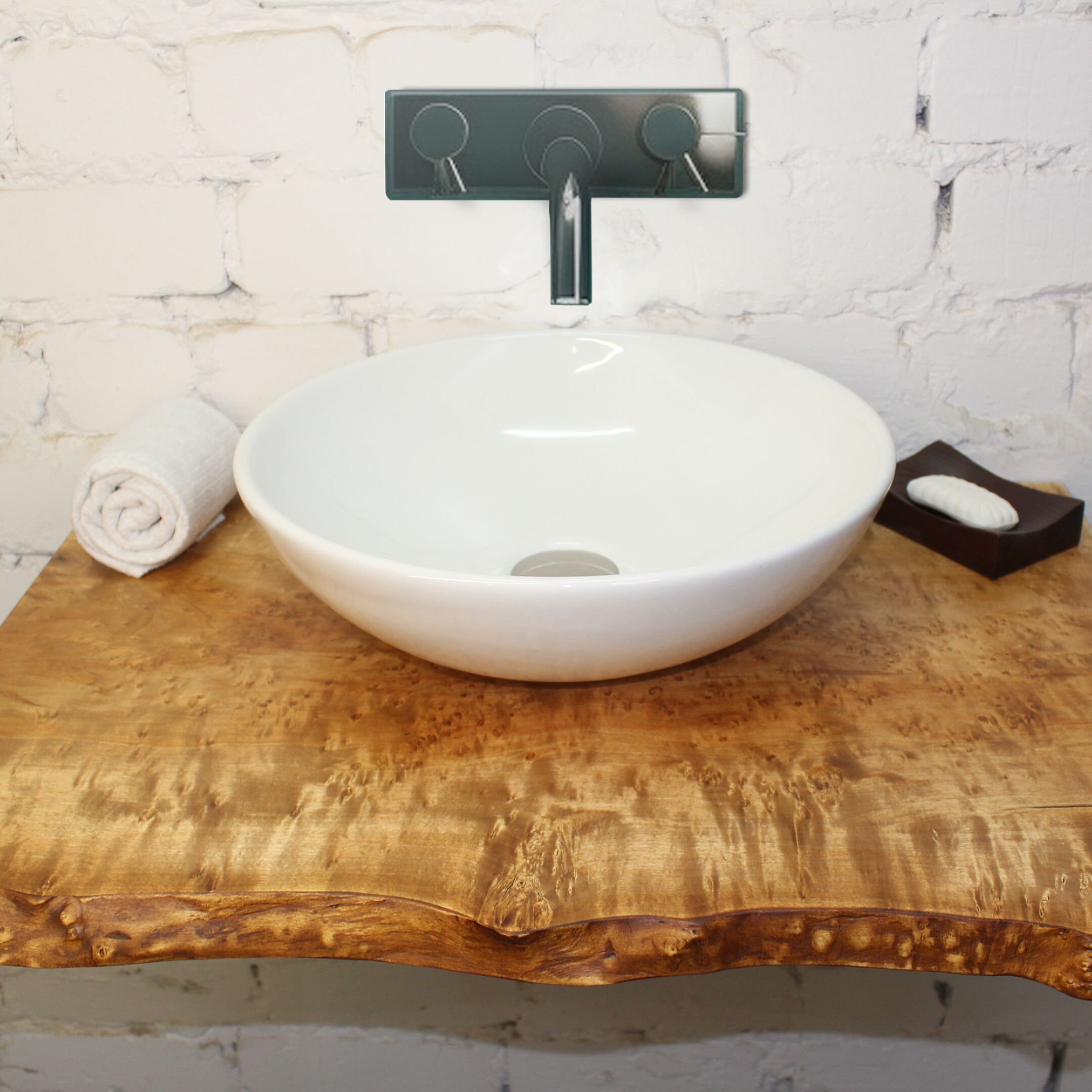 Live Edge Bathroom Vanity Unit Wood Sink Shelf Rustic Etsy