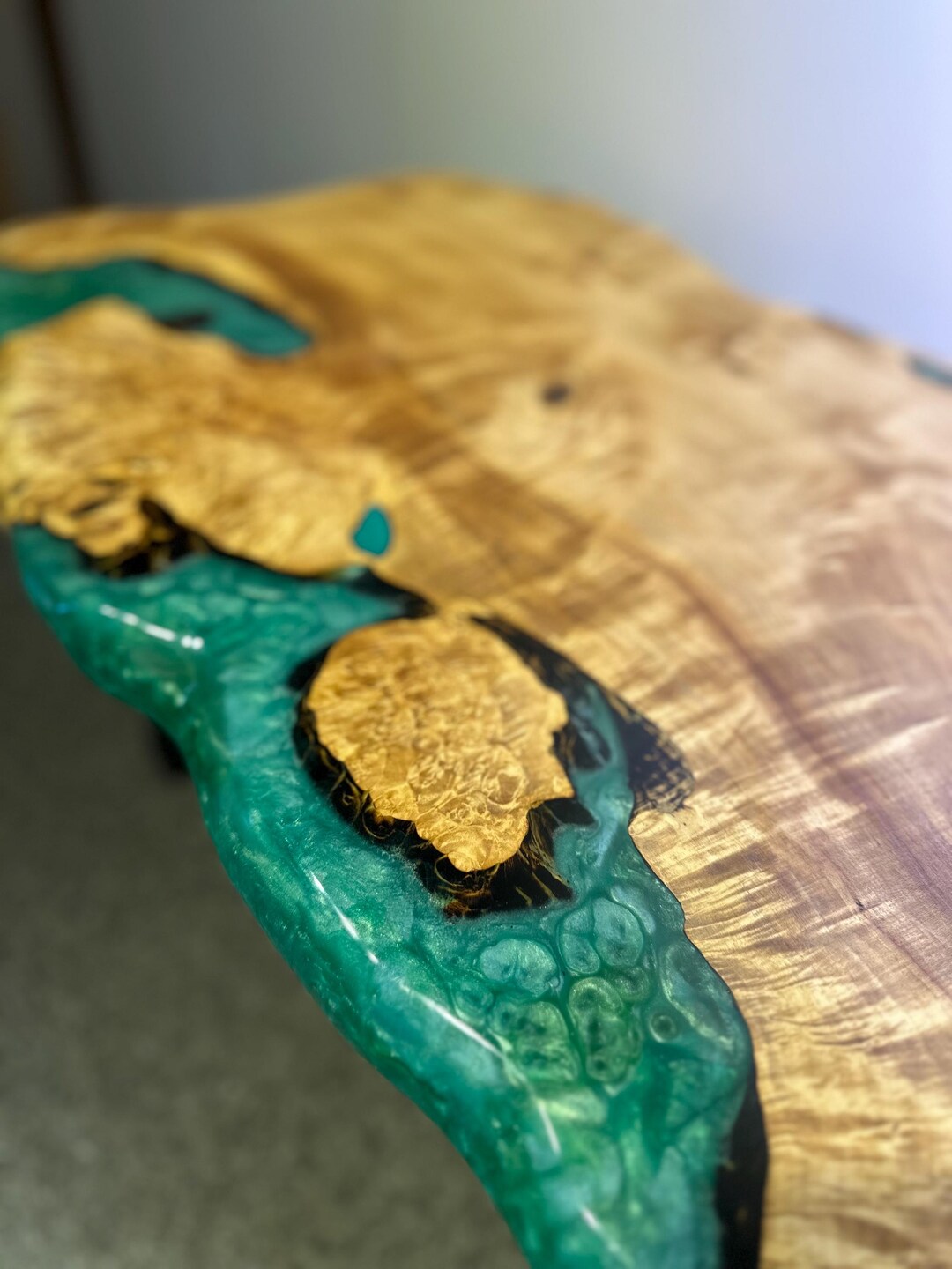 Rustic Maple Tables Authentic Rustic Maple Table, Live Edge Coffee Table, Compact Accent ...