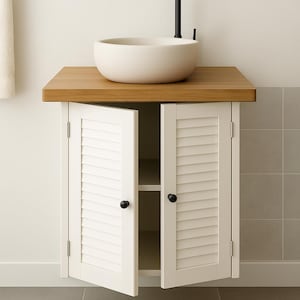 Pine wood bathroom cabinet, bathroom accessories, handmade furniture, double doors bathroom cabinet, farmhouse vanity
