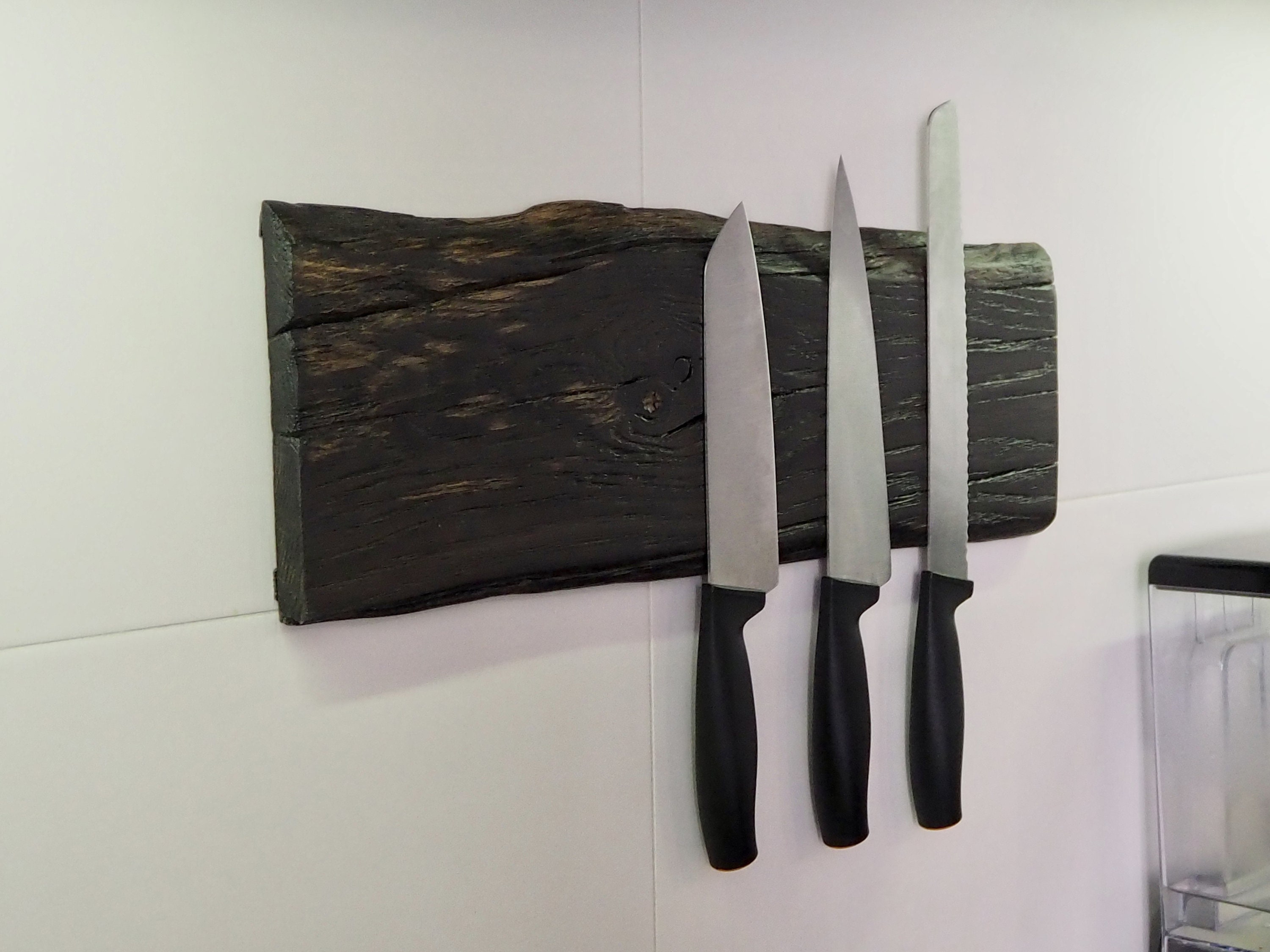 Wooden Magnetic Knife Stand Block - Oak - Oishya