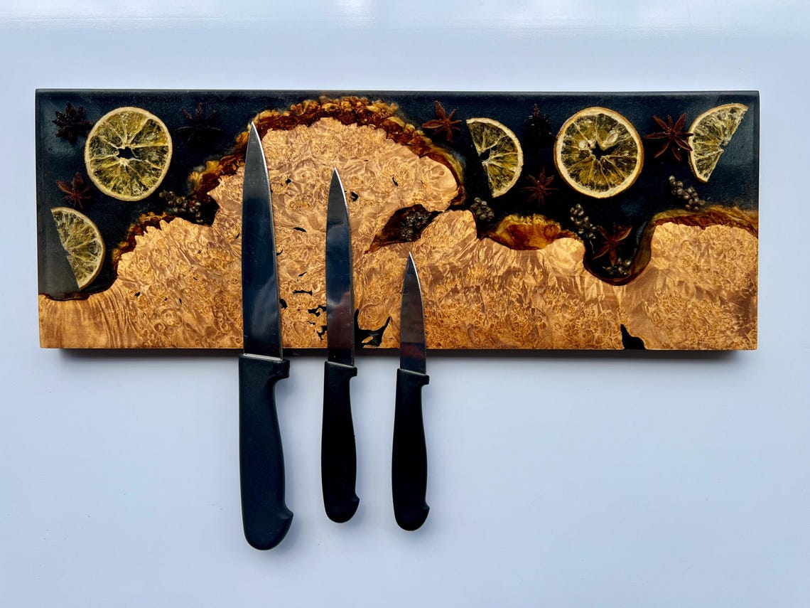 Wildflower Decor, Magnetic Knife Rack, Kitchen Decor, Custom Knife Rack ...