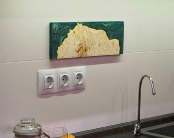 Epoxy Resin Magnetic Knife Holder, Maple Wood, Kitchen Organization