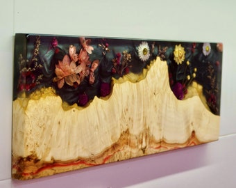 Epoxy resin flower knife holder, magnetic knife rack, kitchen organizer, gift for chef, unique knife storage