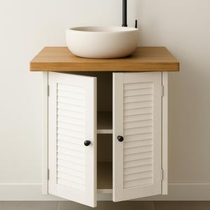 Rustic bathroom sink cabinet, wooden storage vanity, handmade furniture, farmhouse decor, custom sink unit, solid wood bathroom shelf