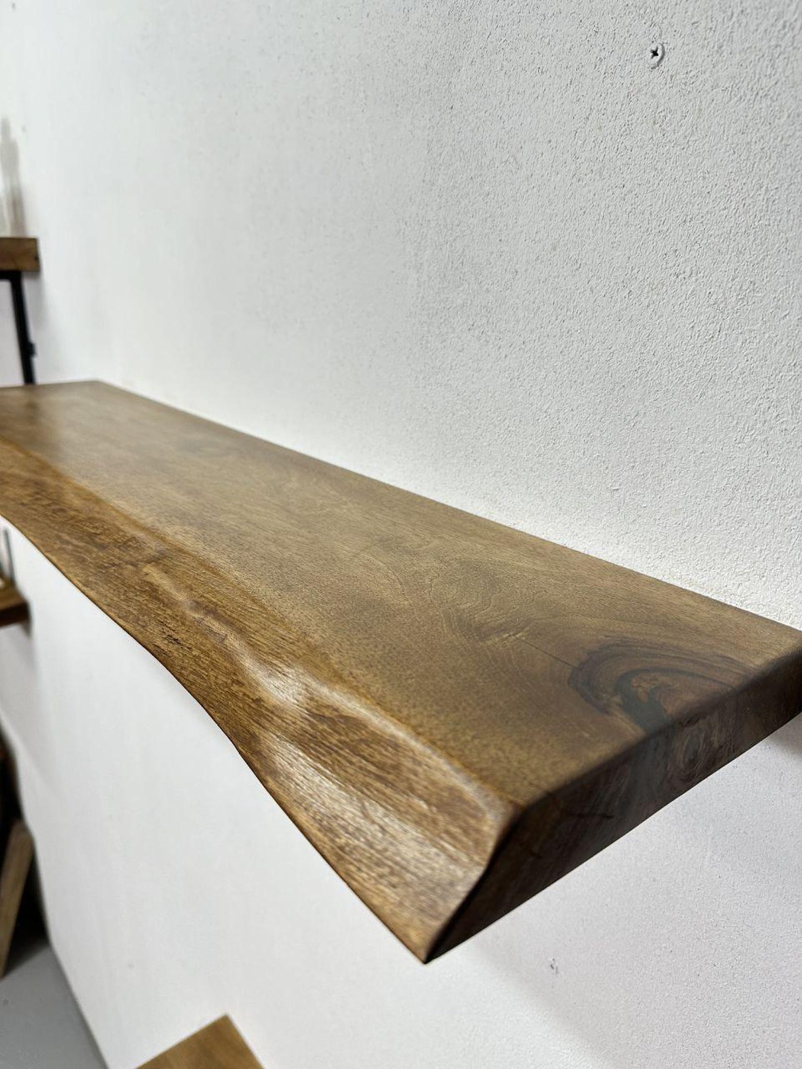 Floating Solid Wood Wall Shelf – Custom Kitchen or Bathroom Storage ...