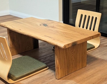 Mesa de centro personalizada y elegante, muebles de roble, mesa de madera sencilla, mesa para ceremonia del té, decoración de estilo japonés, mesa de centro baja, decoración bohemia