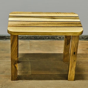 Rustic walnut table, minimalist accent table, solid wood coffee table, small bed side table, handmade rectangular furniture, gift new home