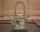 Antique Chinese Enamel Brass Teapot