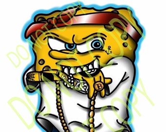 Sponge Bob Sublimation png, Sponge Bob Image, Digital image, png download, Sublimation transfer, hip hop, Sponge Bob Digital