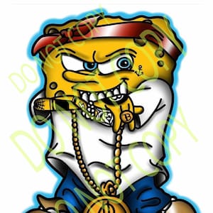 Sponge Bob Sublimation png, Sponge Bob Image, Digital image, png download, Sublimation transfer, hiphop, Sponge Bob Digital