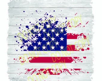 Flag paint splatter, Flag background, Stars and Stripes Splatter Paint, Independence Day PNG | American Flag Sublimation PNG