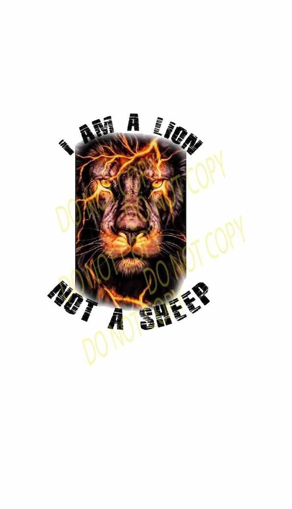 I Am a Lion Not a Sheep A Leader Not a Follower, MAGA Lion Png - Etsy