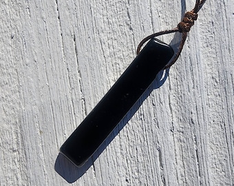 Black Obsidian Necklace - Gemstone Necklace - Crystal Choker - Choker Necklace - Black Obsidian Necklace - Cord Adjustable Necklace
