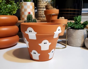 Plant Pot, Ghost Plant Pot, Halloween Plant Pot