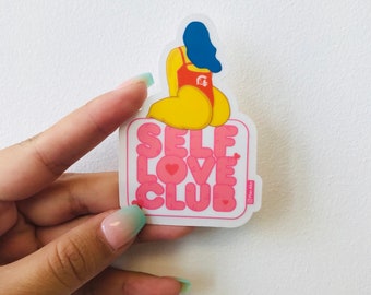 Self Love Club, l'adesivo celebra l'amor proprio. Messaggio stimolante, regalo perfetto.