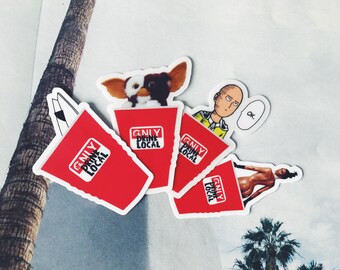 Red cup pack! (Stickers, One punch man, Gremlins, Kim.K, tumblr, instagram, funny, Pinterest, Pink)