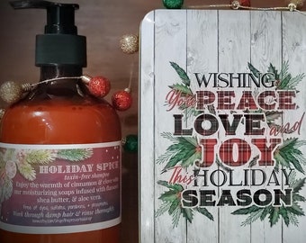 Holiday Spice Toxin Free Shampoo, Conditioner, or Body Wash 8oz or 16oz