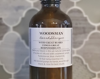 Champú para barba Aceite esencial Limpiador de barba