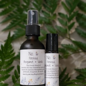 Nr. 16 Spray of roller etherische olie van patchoeli, bergamot en vanille
