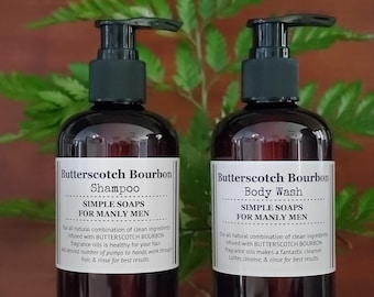 Butterscotch Bourbon Toxin Free Shampoo, Conditioner, or Body Wash 8oz or 16oz