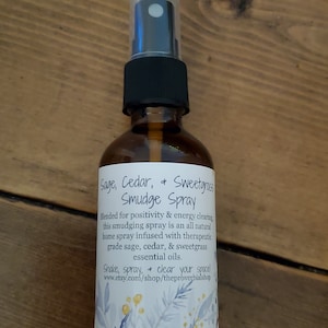 Smudge Spray Nebbia di oli essenziali per la positività e la purificazione dell&#39;energia