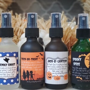 Halloween Essential Oil Body Sprays 1, 2, or 4 oz Spray or 10 ml Oil Roller