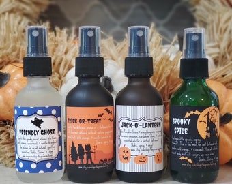 Brume corporelle aux huiles essentielles d'Halloween Flacon pulvérisateur de 1, 2 ou 4 oz ou rouleau d'huile de 10 ml