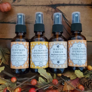 Lichaams- en kamersprays voor de herfst, olieroller van 1, 2 of 4 oz of 10 ml