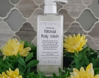 Toxin Free Patchouli Essential Oil Body Wash y Bubble Bath 8oz o 16oz