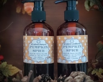Pumpkin Spice  Toxin Free Shampoo, Conditioner, or Body Wash 8oz or 16oz