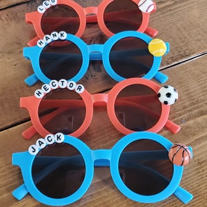 Personalized Childrens Sports Sunglasses with Protective Sleeve