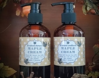 Maple Cream Toxin Free Shampoo, Conditioner, or Body Wash 8oz or 16oz