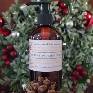 Merry Winter Wishes Essential Oil Body Wash and Bubble Bath 8oz or 16oz