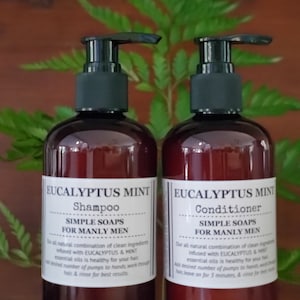 Eucalyptus and Mint Toxin Free Shampoo, Conditioner, or Body Wash 8oz or 16oz