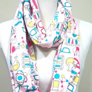 Pink Science Flannel Infinity Scarf