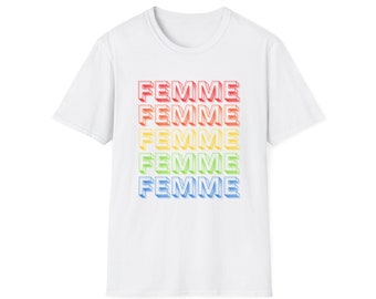 Femme Pride T-shirt (3D-lettertype)