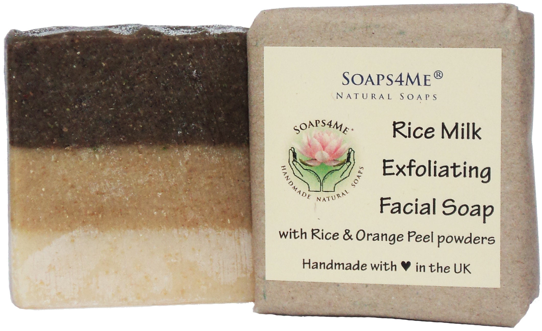 SOAPS4ME Rice Milk Exfoliating Facial Natural Soap Handmade Etsy