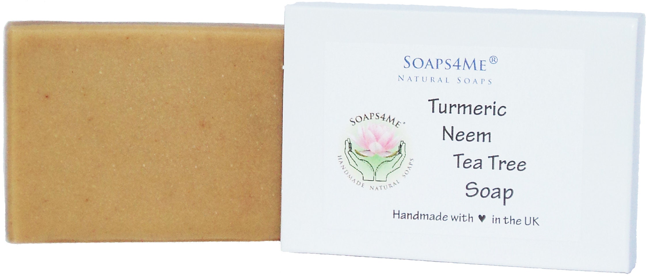 SOAPS4ME Natural Handmade Turmeric, Neem & Tea Tree Soap W Aloe Vera Gel Etsy