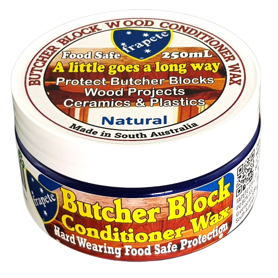 Frapete Butcher Block Conditioner Wax: Natural Wood Protector (250ml ...