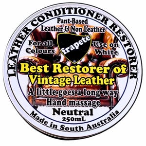 frapete Plant Based Leather  Conditioner Leather Protector Moisturiser Restorer Best Natural Leather Conditioner Available Neutral 250mL