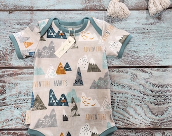 Organic Adventure Awaits Bodysuit, Baby Boy Bodysuit, Baby Girl Clothing, Gender Neutral, Baby Bodysuit, Organic Cotton, Unisex Baby Outfit