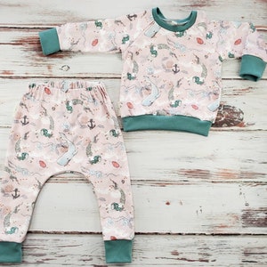 Ropa orgánica para bebé: Conjunto deportivo de sirena náutica