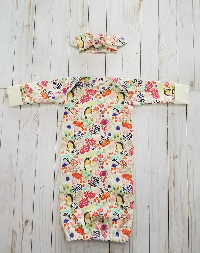 Floral Baby Girl Take Home pajama Baby Shower Gift Baby Girl Coming Home Outfit,