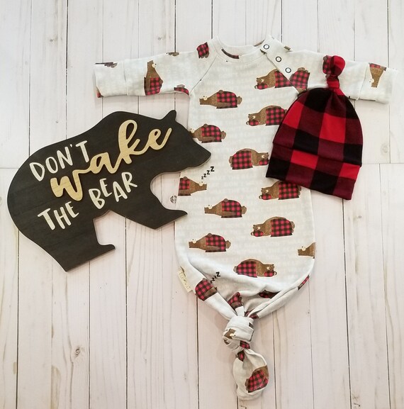 knotted baby boy gown