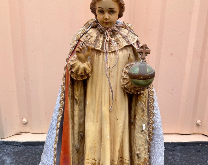 Antique Infant of Prague Statue Etsy