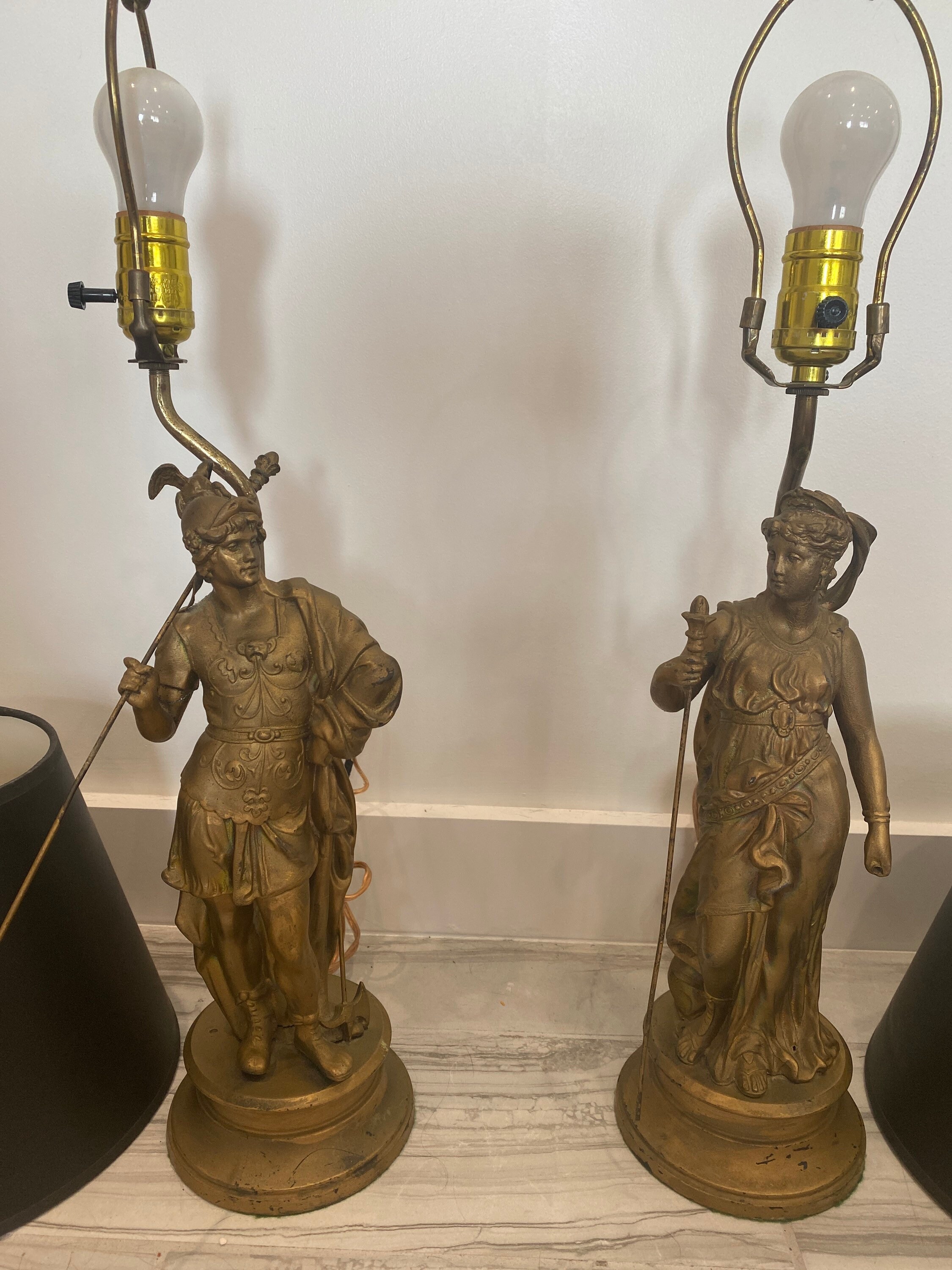 Antique Metal Lamps Etsy