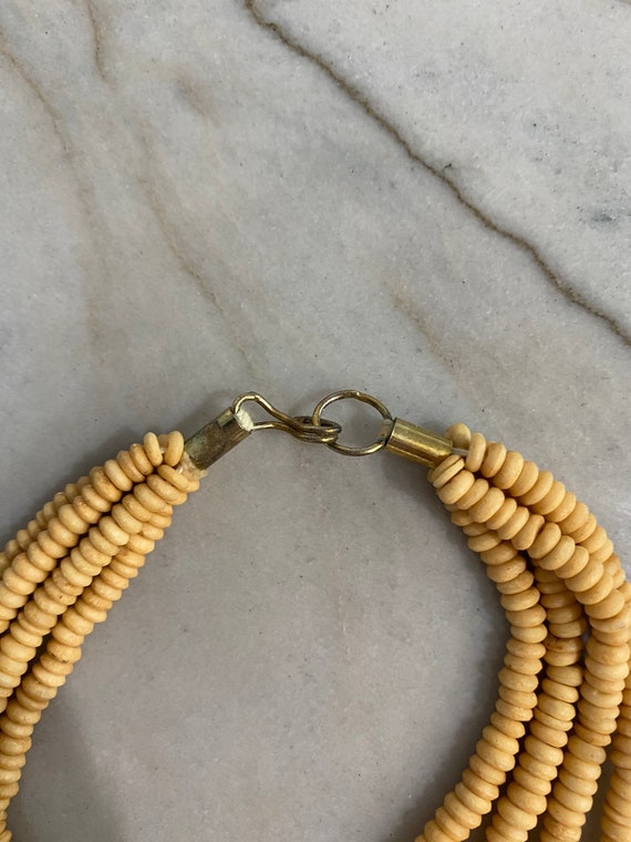 Boho style brass and bone necklace - image 5